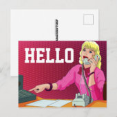 hallo BEDRIJFSLADY HALLO BRIEFKAART (Voorkant / Achterkant)