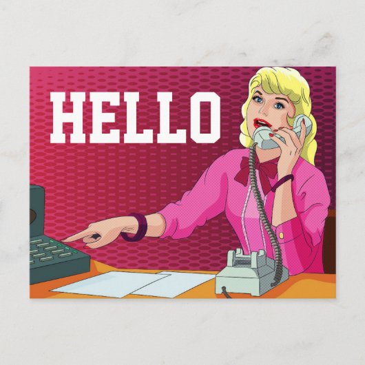 hallo BEDRIJFSLADY HALLO BRIEFKAART (Voorkant)