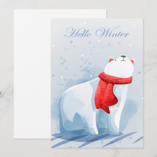 hallo beer feestdagenkaart (Voorkant / Achterkant)