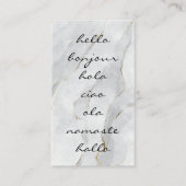 Hallo Begroetingen | Marmer  Visitekaartje (Voorkant)