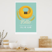 hallo - bel me nog een keer poster (Keuken)