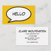 hallo Beluisterboek voor spraak Visitekaartje (Voorkant / Achterkant)