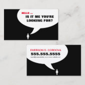 hallo, ben ik het die je zoekt? Visitekaartje (Voorkant / Achterkant)