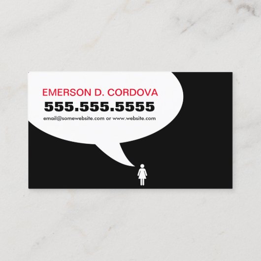 hallo, ben ik het die je zoekt? Visitekaartje (Achterkant)