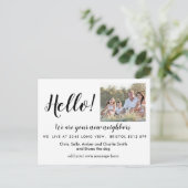 Hallo Bewerkbaar, Nieuw adres, intro Aankondigingskaart (Staand voorkant)