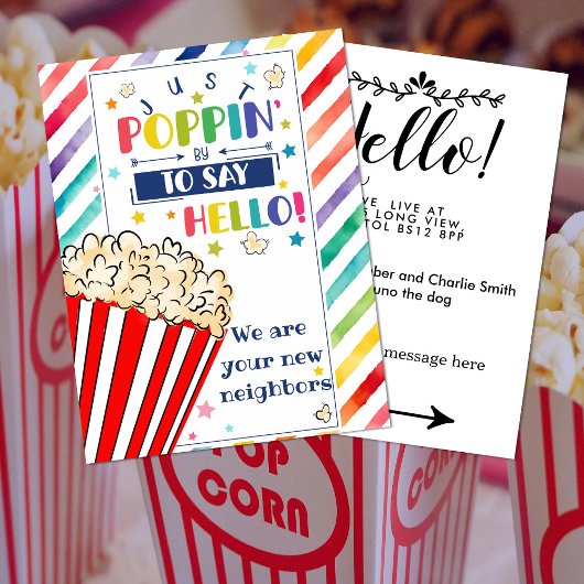 Hallo Bewerkbaar, Nieuw adres, intro Aankondigingskaart