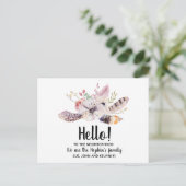 Hallo Bewerkbaar, We zijn nieuw in de buurt Briefkaart (Staand voorkant)