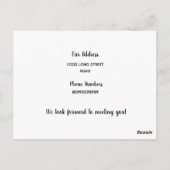 Hallo, bewerkbaar We zijn nieuw in de buurt Briefkaart (Achterkant)