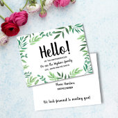 Hallo, bewerkbaar We zijn nieuw in de buurt Briefkaart