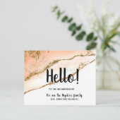 Hallo Bewerkbaar, We zijn nieuw in de buurt goud Briefkaart (Staand voorkant)