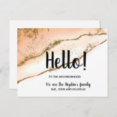 Hallo Bewerkbaar, We zijn nieuw in de buurt goud Briefkaart (Voorkant / Achterkant)