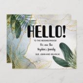 Hallo, Bewerkbaar We zijn Nieuw in de groep Briefkaart (Voorkant / Achterkant)