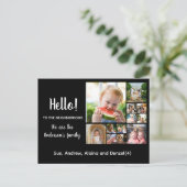 Hallo,Bewerkbaar We zijn nieuw in de groep Briefkaart (Staand voorkant)