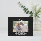 Hallo,Bewerkbaar We zijn nieuw in de groep Briefkaart (Staand voorkant)