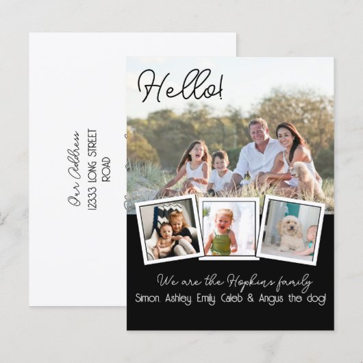 Hallo Bewerkbaar We zijn Nieuw in de groep foto Briefkaart (Voorkant / Achterkant)