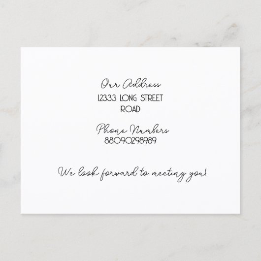 Hallo Bewerkbaar We zijn Nieuw in de groep foto Briefkaart (Achterkant)