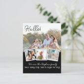 Hallo Bewerkbaar We zijn Nieuw in de groep foto Briefkaart (Staand voorkant)