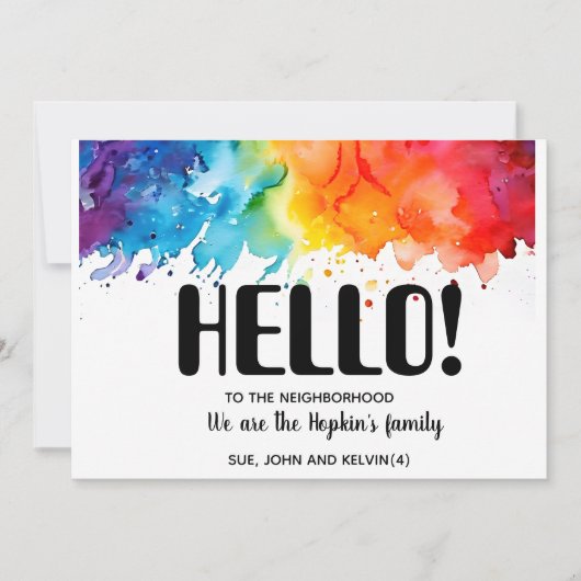 Hallo, Bewerkbaar We zijn Nieuw in de groep Kaart (Voorkant)