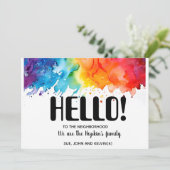 Hallo, Bewerkbaar We zijn Nieuw in de groep Kaart (Staand voorkant)