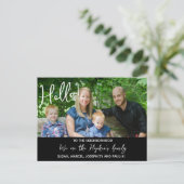 Hallo,Bewerkbaar We zijn nieuw op de foto van de g Briefkaart (Staand voorkant)