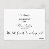 Hallo,Bewerkbaar We zijn nieuw op de foto van de g Briefkaart (Achterkant)