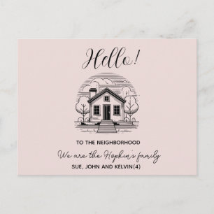 Hallo,Bewerkbaar We zijn nieuw op de foto van de g Briefkaart