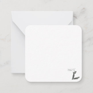 Hallo! bidsprinkhaan notitiekaartje