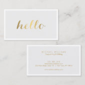 Hallo Big Gold grijs en wit Visitekaartje (Voorkant / Achterkant)