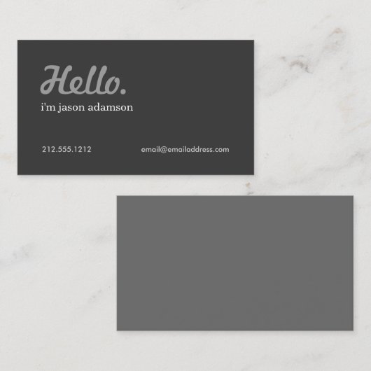 HALLO BIG | INLEIDING Nr. 3 Visitekaartje (Voorkant / Achterkant)