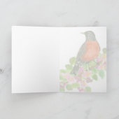 Hallo Bird American Robin Kaart (Binnen)