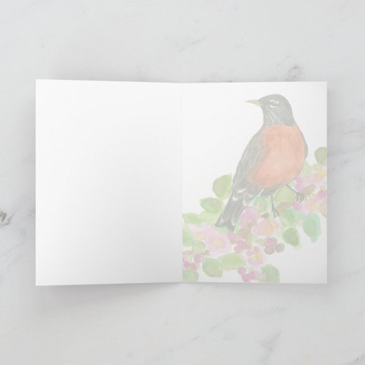 Hallo Bird American Robin Kaart (Binnen)