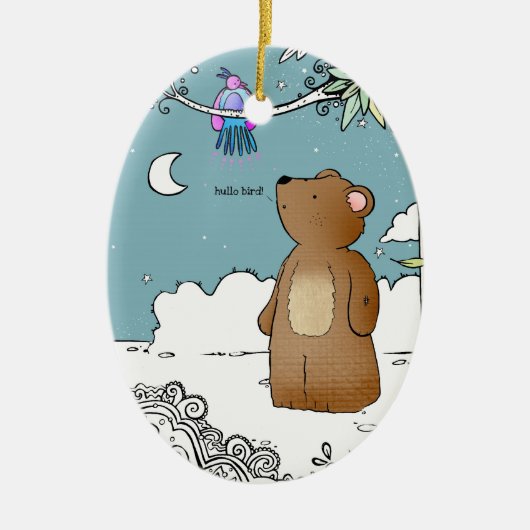 hallo Bird zei de heer Beer - ornament (Voorkant)