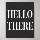 hallo Black and White Typography Design Poster (Voorkant)