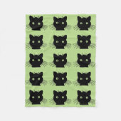 hallo Black Cat Fleece Blanket (Voorkant)