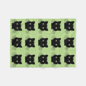 hallo Black Cat Fleece Blanket Deken (Voorkant (Horizontaal))