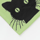 hallo Black Cat Fleece Blanket Deken (Hoek)