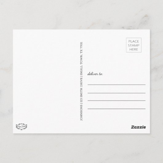 Hallo blah bla grappig kleurrijk schattig zeggen briefkaart (Achterkant)