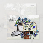 hallo Blanco Briefkaart van de Kunst van Brievenbu (Voorkant / Achterkant)