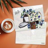 hallo Blanco Briefkaart van de Kunst van Brievenbu