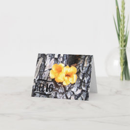 Hallo Blank Wenskaart met Gele Allamanda Bedankkaart