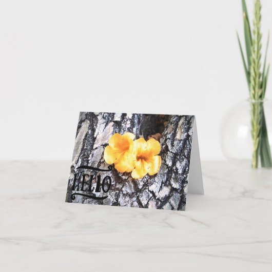 Hallo Blank Wenskaart met Gele Allamanda Bedankkaart (Voorkant)