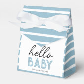 Hallo Blauw Baby | BABY SHOWER Bedankdoosjes (Voorkant Zijde)