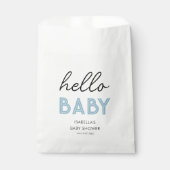 Hallo Blauw Baby | BABY SHOWER Bedankzakje (Voorkant)