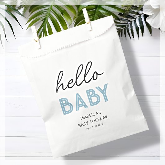 Hallo Blauw Baby | BABY SHOWER Bedankzakje