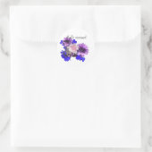 Hallo Blauwe bloemen , Ronde Sticker (Tas)
