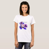Hallo Blauwe bloemen , T-shirt (Voorkant volledig)