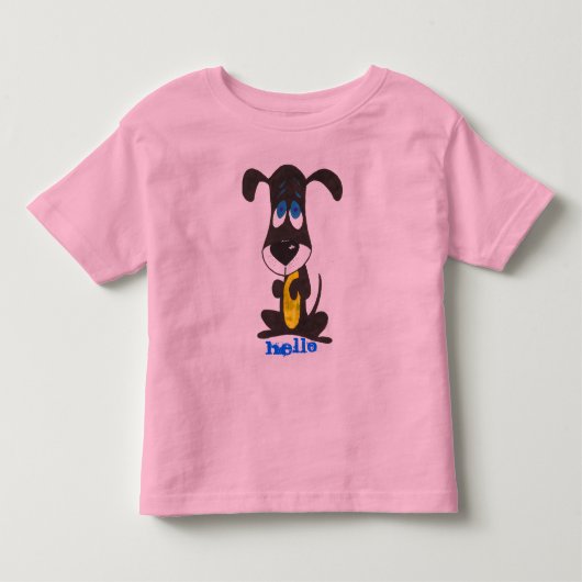 HALLO BLAUWE OOGPUPPY, KINDER SHIRTS (Voorkant)