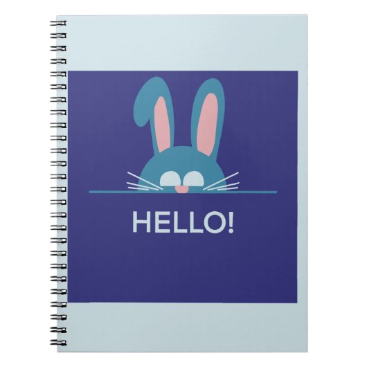 Hallo Blauwe paashaas Notitieboek (Voorkant)