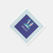 Hallo Blauwe paashaas Servet (Hoek)