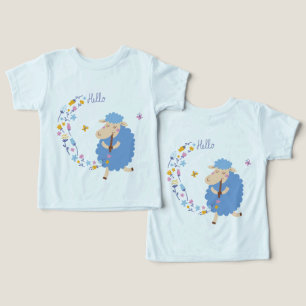 Hallo Blauwe Schaap Kinderen T-Shirt